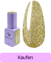 Gellack DNKa №0097 Gold mit Glitzer 12 ml